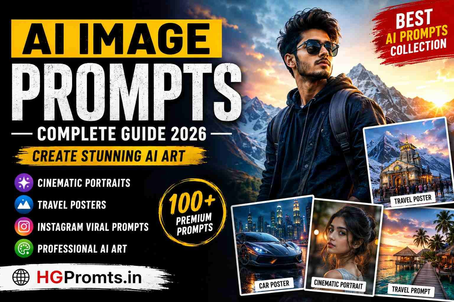 Best AI Image Prompts Guide 2026 | Create Stunning AI Art with HGPromts